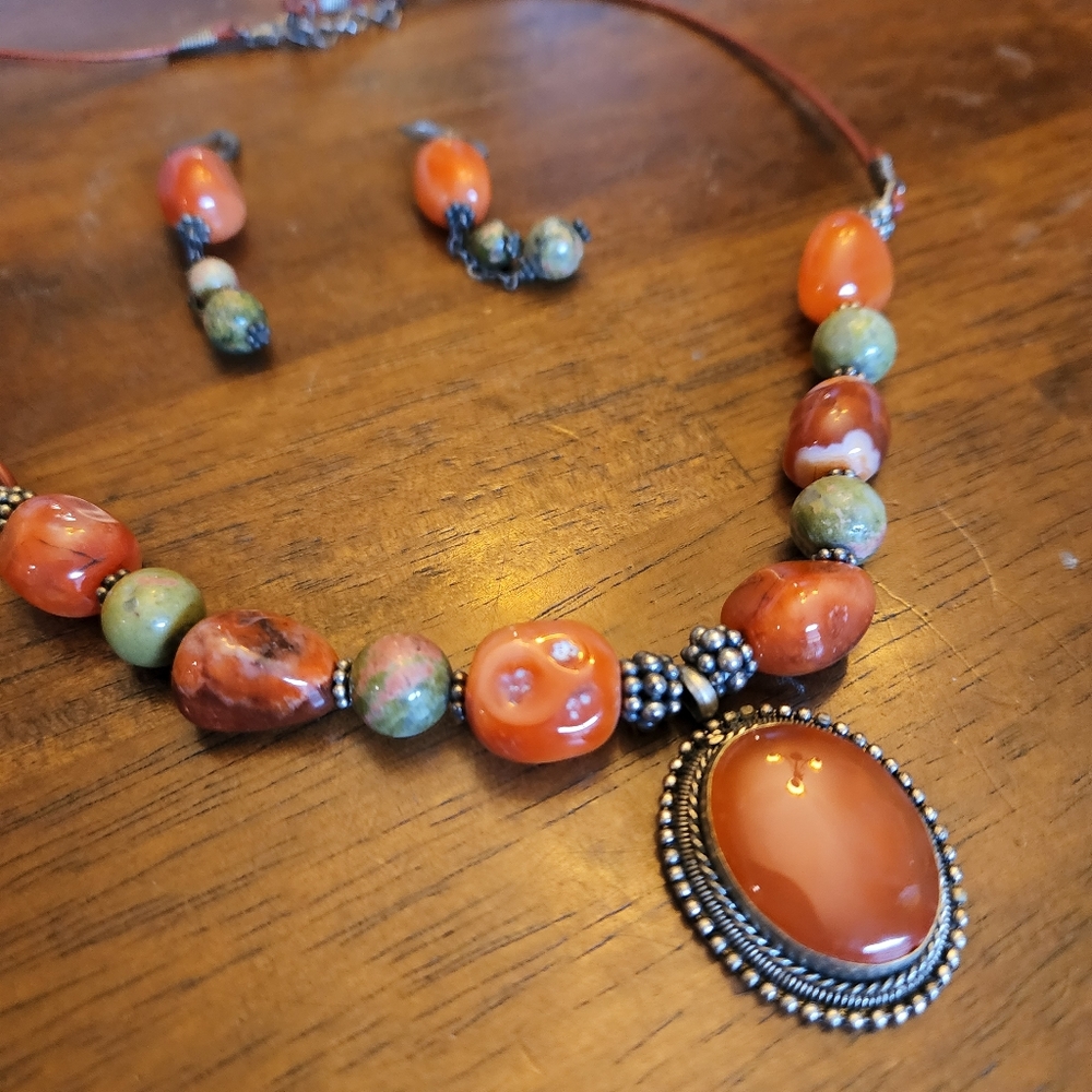 Necklace and matching earrings